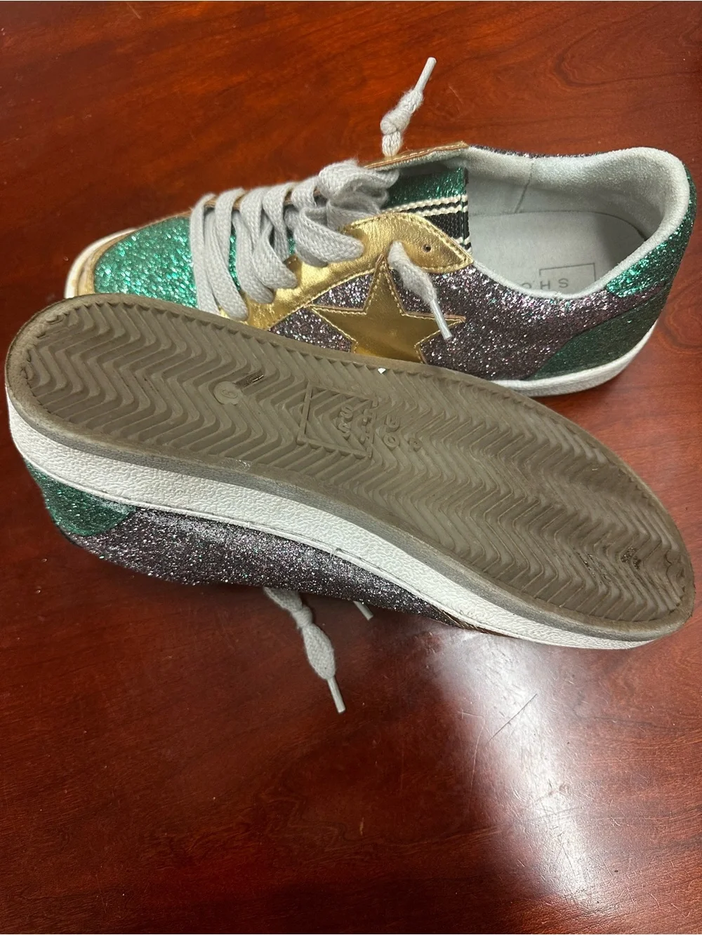 Women’s shu shop brand Mardi Gras sneakers size 9